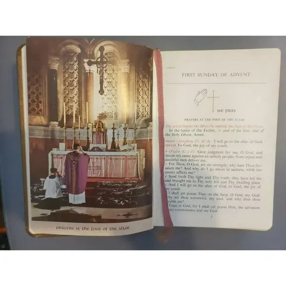 The Catholic Missal Library of Catholic Devotion Metallic Gold 1960 - Picture 5 of 6